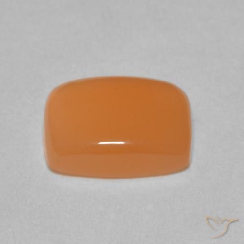 Piedra de Luna Naranja rojizo natural de 2.02 ct, Forma Cojín, Translúcido