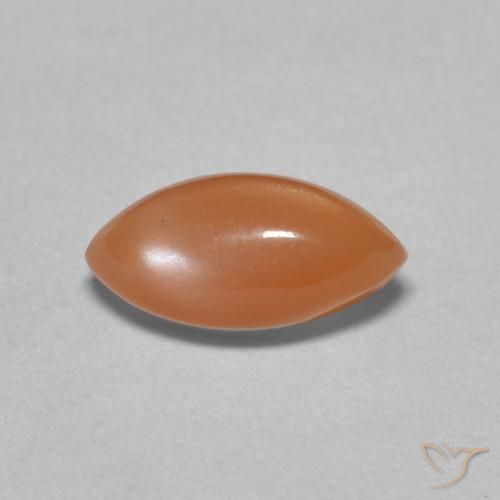 1.45ct Natural Naranja durazno Piedra de Luna, Marquesa, Translúcido