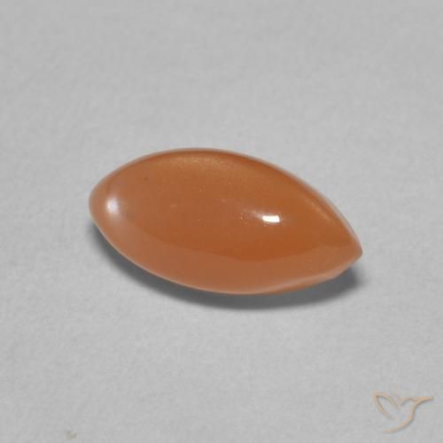 Piedra de Luna Naranja durazno natural de 1.45 ct, Marquesa, Translúcido