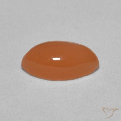 Piedra de Luna Naranja durazno natural de 1.45 ct, Marquesa, Translúcido