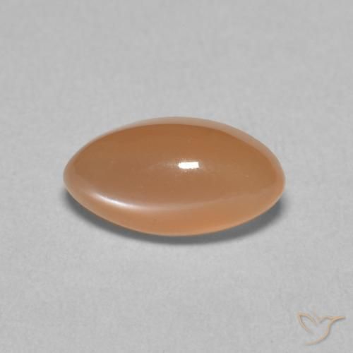 1.33ct Natural Naranja durazno Piedra de Luna, Marquesa, Translúcido