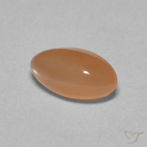 Piedra de Luna Naranja durazno natural de 1.33 ct, Marquesa, Translúcido