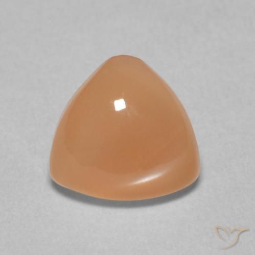 1.40ct Natural Naranja cantaloupe Piedra de Luna, Trillón, Translúcido