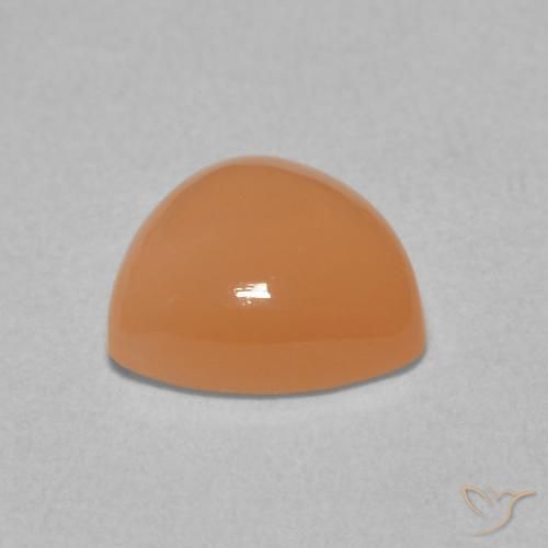 Piedra de Luna Naranja cantaloupe natural de 1.40 ct, Trillón, Translúcido