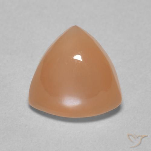 1.67ct Natural Naranja cantaloupe Piedra de Luna, Trillón, Translúcido