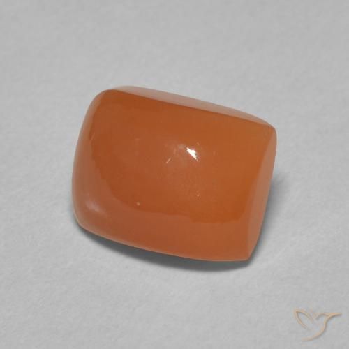 Piedra de Luna Naranja medio natural de 2.66 ct, Forma Cojín, Translúcido