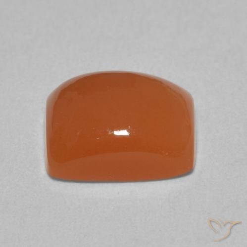 Piedra de Luna Naranja medio natural de 2.66 ct, Forma Cojín, Translúcido