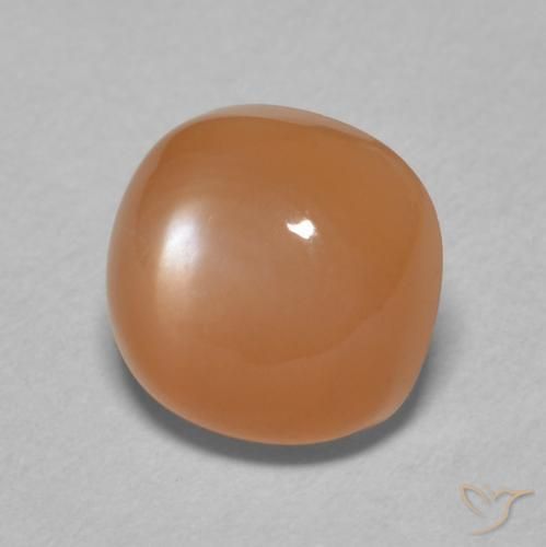 Piedra de Luna Naranja claro natural de 2.36 ct, Forma Cojín, Translúcido