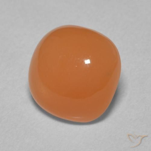 Piedra de Luna Naranja rojizo claro natural de 2.00 ct, Forma Cojín, Translúcido