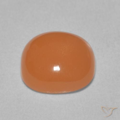 Piedra de Luna Naranja rojizo claro natural de 2.00 ct, Forma Cojín, Translúcido