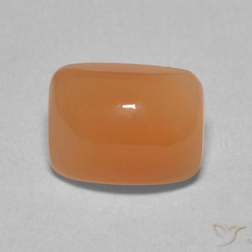 2.46ct Natural Naranja durazno Piedra de Luna, Forma Cojín, Translúcido
