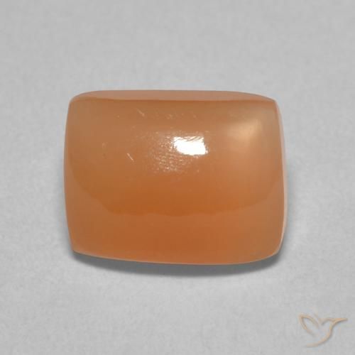 2.42ct Natural Naranja cantaloupe Piedra de Luna, Forma Cojín, Translúcido