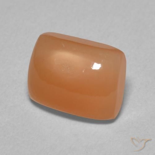 Piedra de Luna Naranja cantaloupe natural de 2.42 ct, Forma Cojín, Translúcido