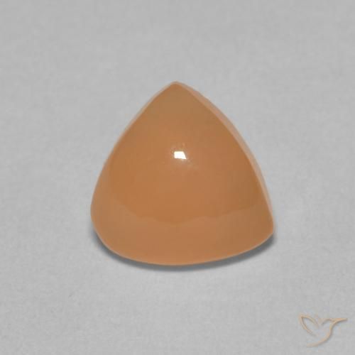 1.61ct Natural Naranja cantaloupe Piedra de Luna, Trillón, Translúcido