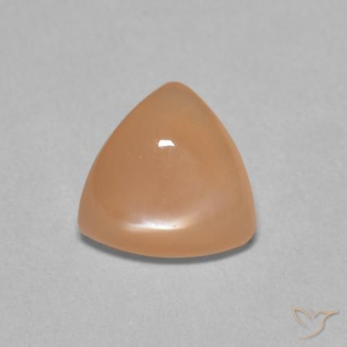 1.50ct Natural Naranja durazno Piedra de Luna, Trillón, Translúcido