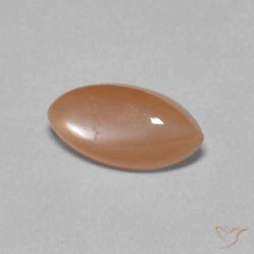 Piedra de Luna Naranja cantaloupe pálido natural de 1.25 ct, Marquesa, Translúcido