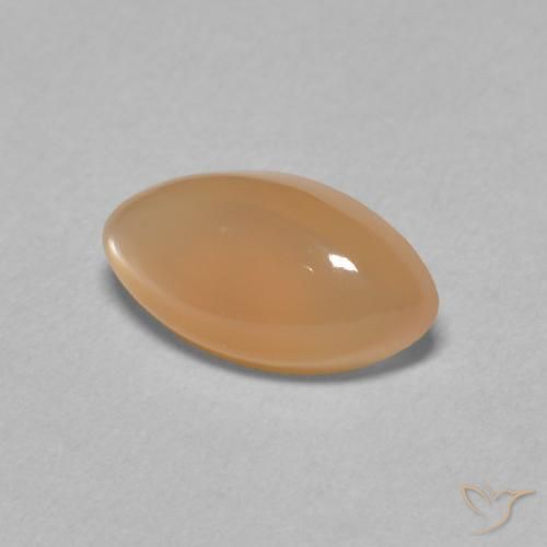 Piedra de Luna Naranja durazno natural de 1.62 ct, Marquesa, Translúcido