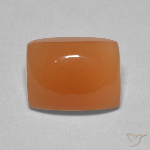 2.26ct Natural Naranja rojizo Piedra de Luna, Forma Cojín, Translúcido