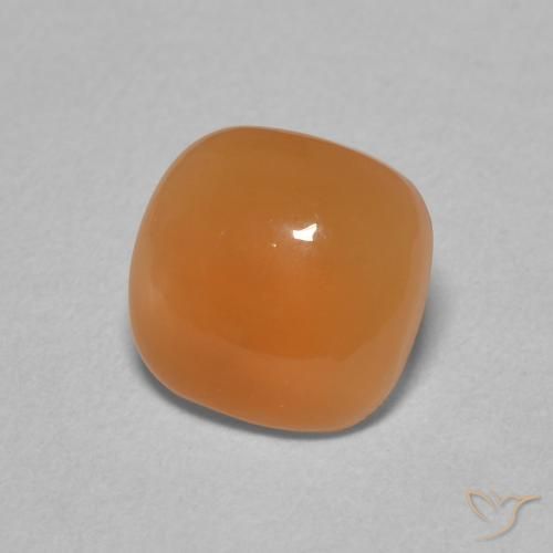 Piedra de Luna Naranja claro natural de 2.00 ct, Forma Cojín, Translúcido
