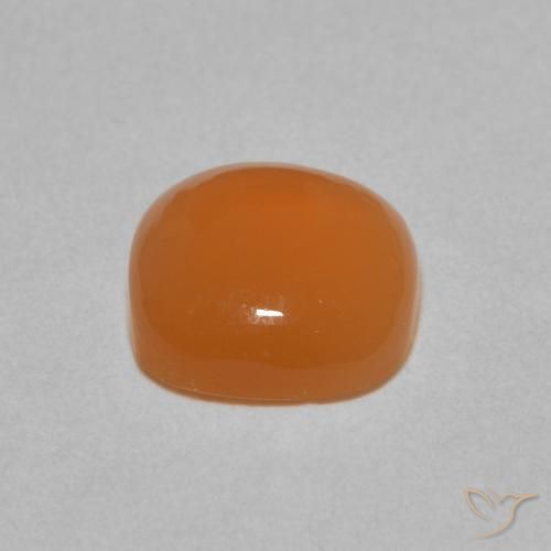 Piedra de Luna Naranja claro natural de 2.00 ct, Forma Cojín, Translúcido