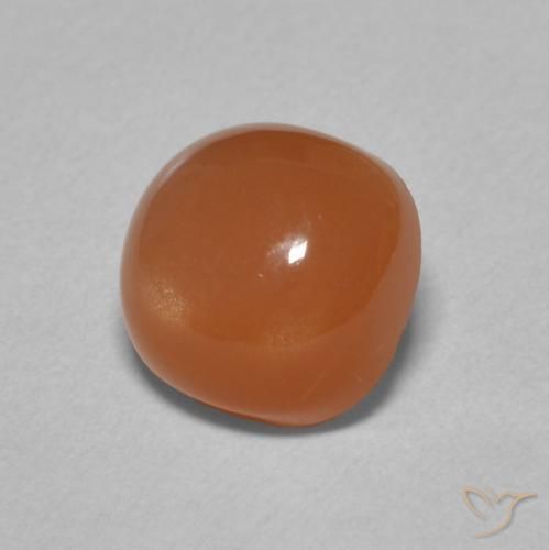 Piedra de Luna Naranja oscuro natural de 2.43 ct, Forma Cojín, Translúcido