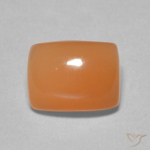 2.59ct Natural Naranja rojizo claro Piedra de Luna, Forma Cojín, Translúcido