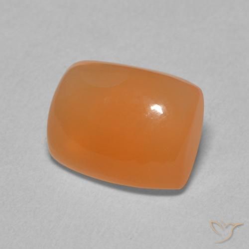 Piedra de Luna Naranja medio natural de 2.05 ct, Forma Cojín, Translúcido