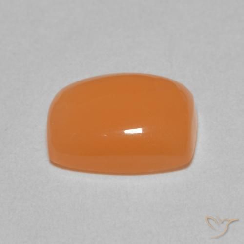 Piedra de Luna Naranja medio natural de 2.05 ct, Forma Cojín, Translúcido