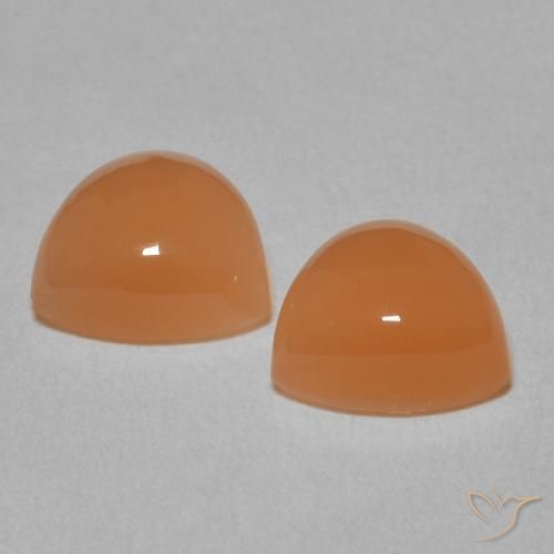 Gemas de Piedra de Luna Naranja durazno natural de 3.92 ct, Trillón, Translúcido