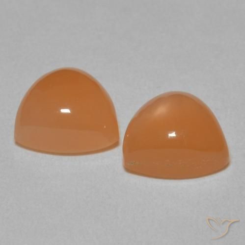 Gemas de Piedra de Luna Naranja rojizo natural de 4.04 ct, Trillón, Translúcido