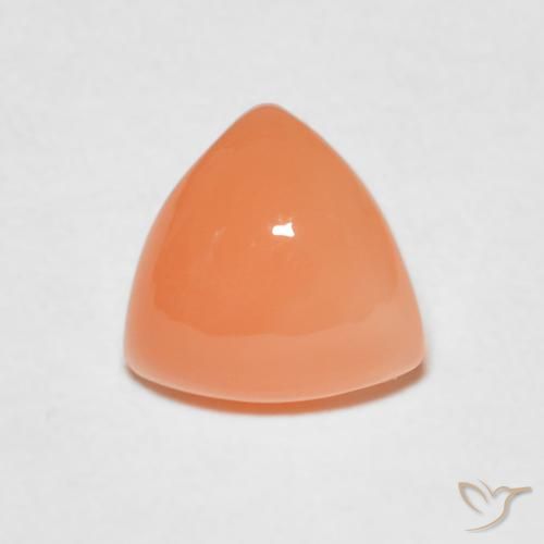 1.80ct Natural Naranja claro Piedra de Luna, Trillón, Translúcido