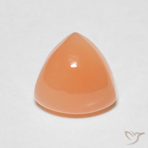 1.77ct Natural Naranja durazno Piedra de Luna, Trillón, Translúcido