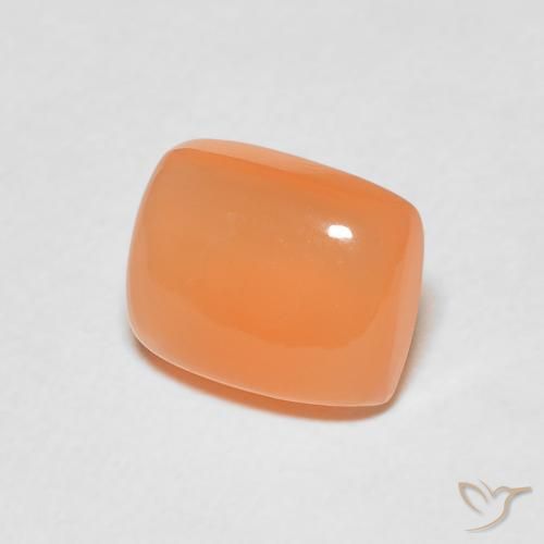 Piedra de Luna Naranja medio natural de 2.51 ct, Forma Cojín, Translúcido