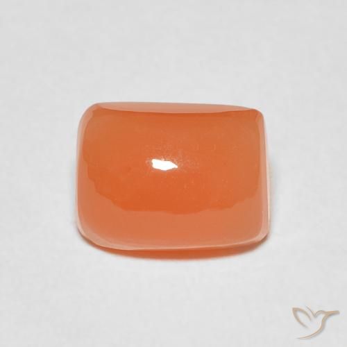 2.26ct Natural Naranja oscuro Piedra de Luna, Forma Cojín, Translúcido