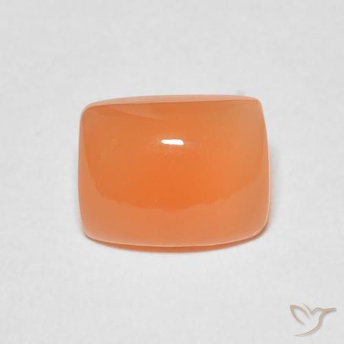2.17ct Natural Naranja rojizo Piedra de Luna, Forma Cojín, Translúcido