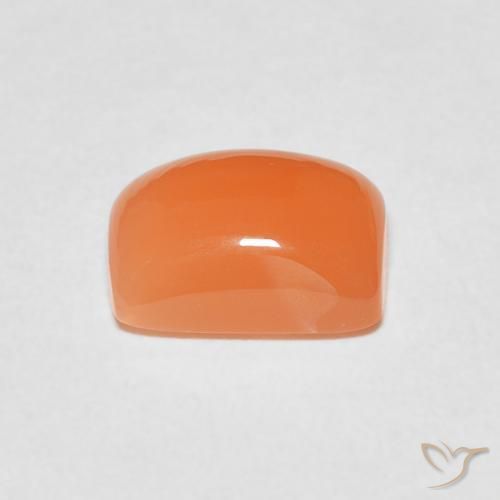 Piedra de Luna Naranja rojizo natural de 2.17 ct, Forma Cojín, Translúcido