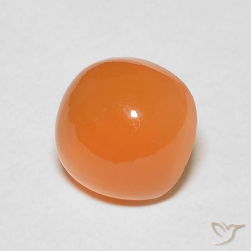 Piedra de Luna Naranja rojizo natural de 2.41 ct, Forma Cojín, Translúcido