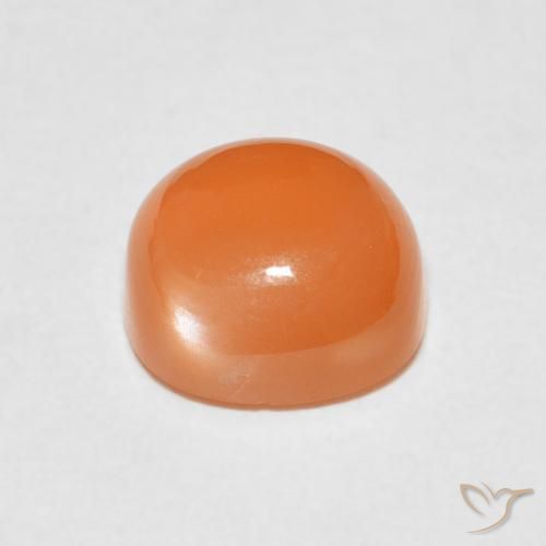 Piedra de Luna Naranja rojizo natural de 2.41 ct, Forma Cojín, Translúcido
