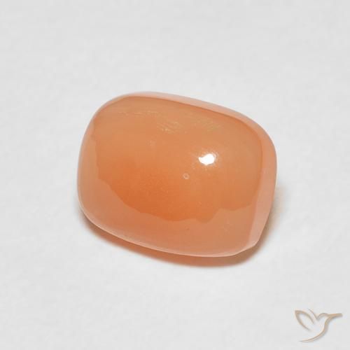 Piedra de Luna Naranja rojizo natural de 2.30 ct, Forma Cojín, Translúcido