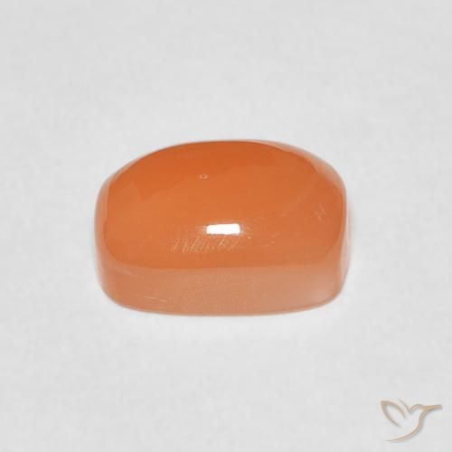 Piedra de Luna Naranja rojizo natural de 2.30 ct, Forma Cojín, Translúcido