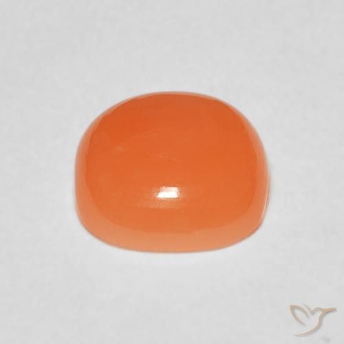 Piedra de Luna Naranja durazno natural de 1.80 ct, Forma Cojín, Translúcido