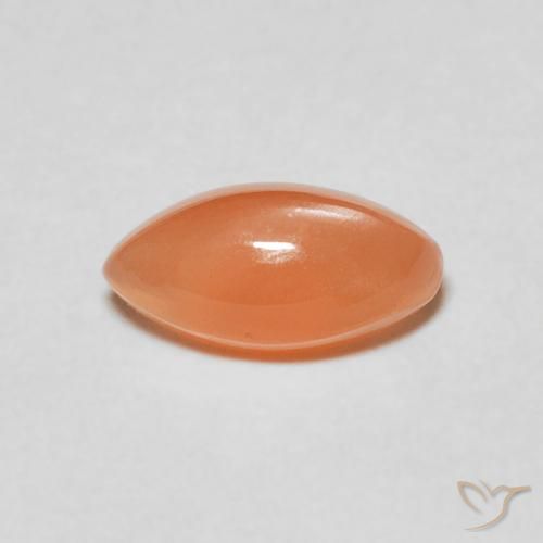 1.09ct Natural Naranja claro Piedra de Luna, Marquesa, Translúcido