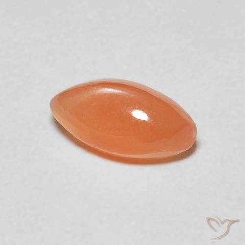 Piedra de Luna Naranja claro natural de 1.09 ct, Marquesa, Translúcido