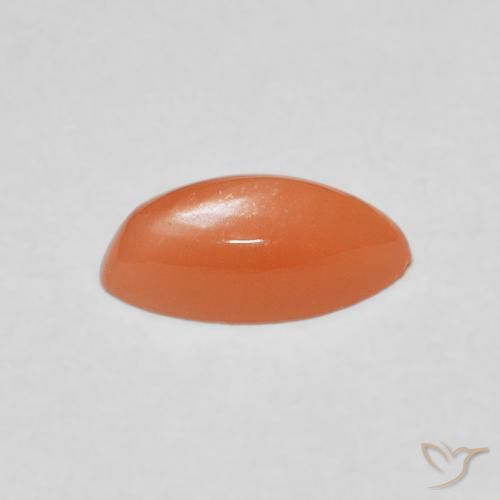 Piedra de Luna Naranja claro natural de 1.09 ct, Marquesa, Translúcido