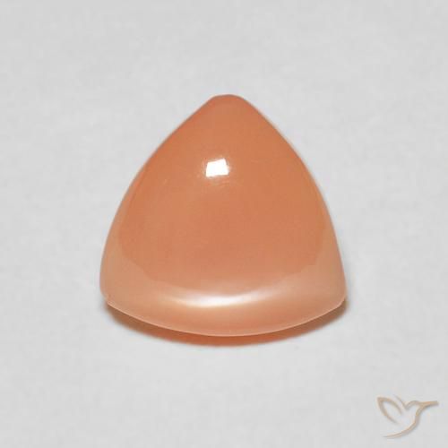 1.36ct Natural Naranja claro Piedra de Luna, Trillón, Translúcido