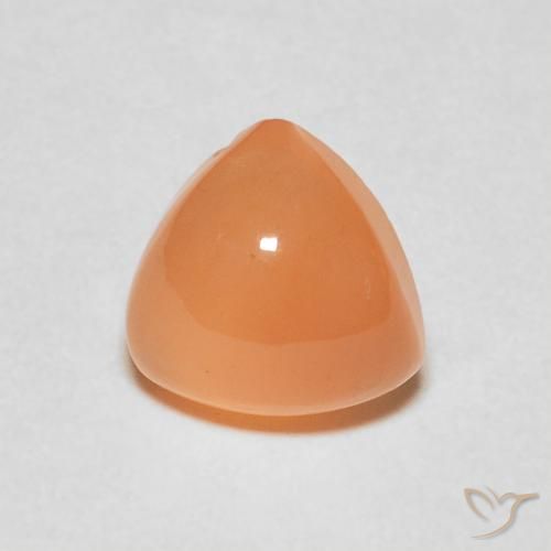 1.94ct Natural Naranja cantaloupe Piedra de Luna, Trillón, Translúcido