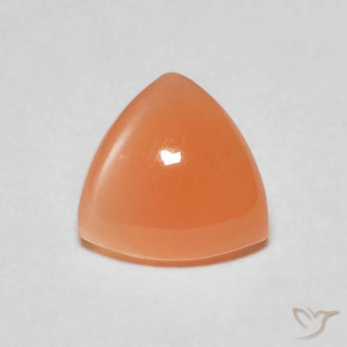 1.51ct Natural Naranja medio Piedra de Luna, Trillón, Translúcido