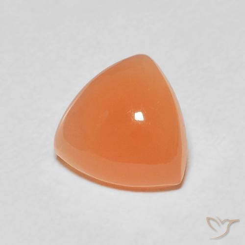 Piedra de Luna Naranja medio natural de 1.51 ct, Trillón, Translúcido