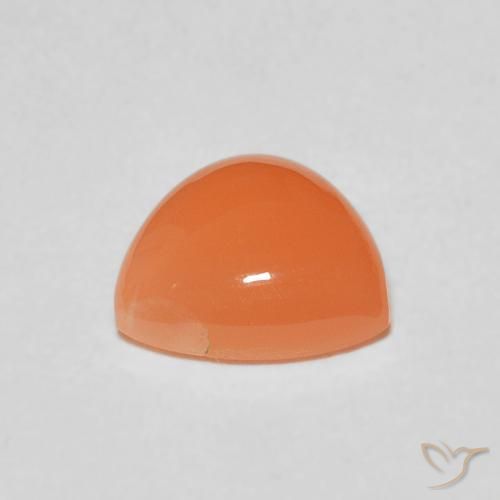 Piedra de Luna Naranja medio natural de 1.51 ct, Trillón, Translúcido