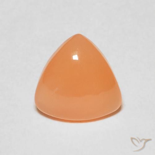 1.27ct Natural Medium Light-Orange Piedra de Luna, Trillón, Translúcido